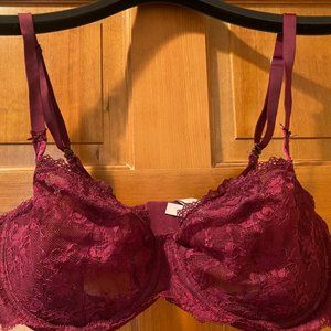 Victoria Secret Lace Bra - Burgundy